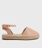 New Look Pale Pink Espadrille Chunky Sandals